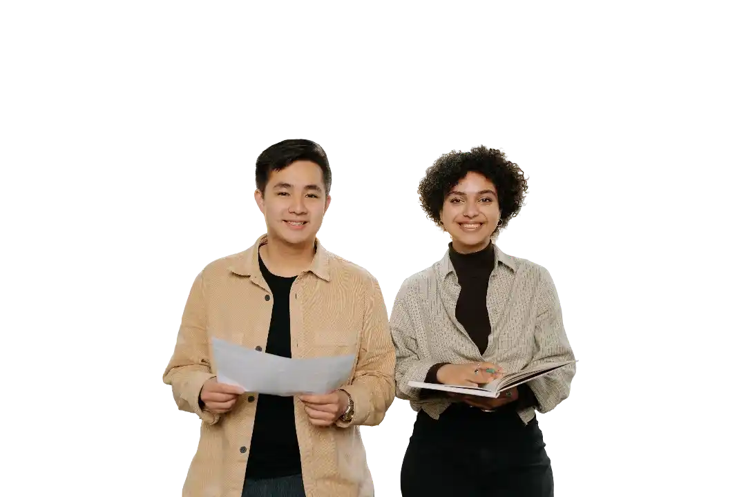 Deux conseillers Compta Spot, expert-comptable et client, présentant un dossier comptable